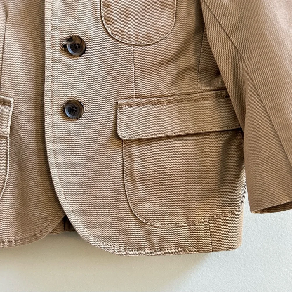 Polo Ralph Lauren Khaki Button Up Cotton Classic Sport Coat Jacket Blazer, 2T